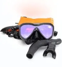 Snorkel Set, Anti-Fog Panoramic View Snorkel Mask and Anti-Leak Dry Snorkel Tube