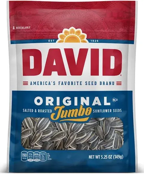 David Roasted Salted Original Sunflower Seeds