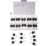 50pcs 10Types IRF Series Mosfet transistors Assortment Kit, Including IRFZ44 ...