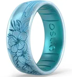 Enso Rings Etched Coastal Silicone Ring