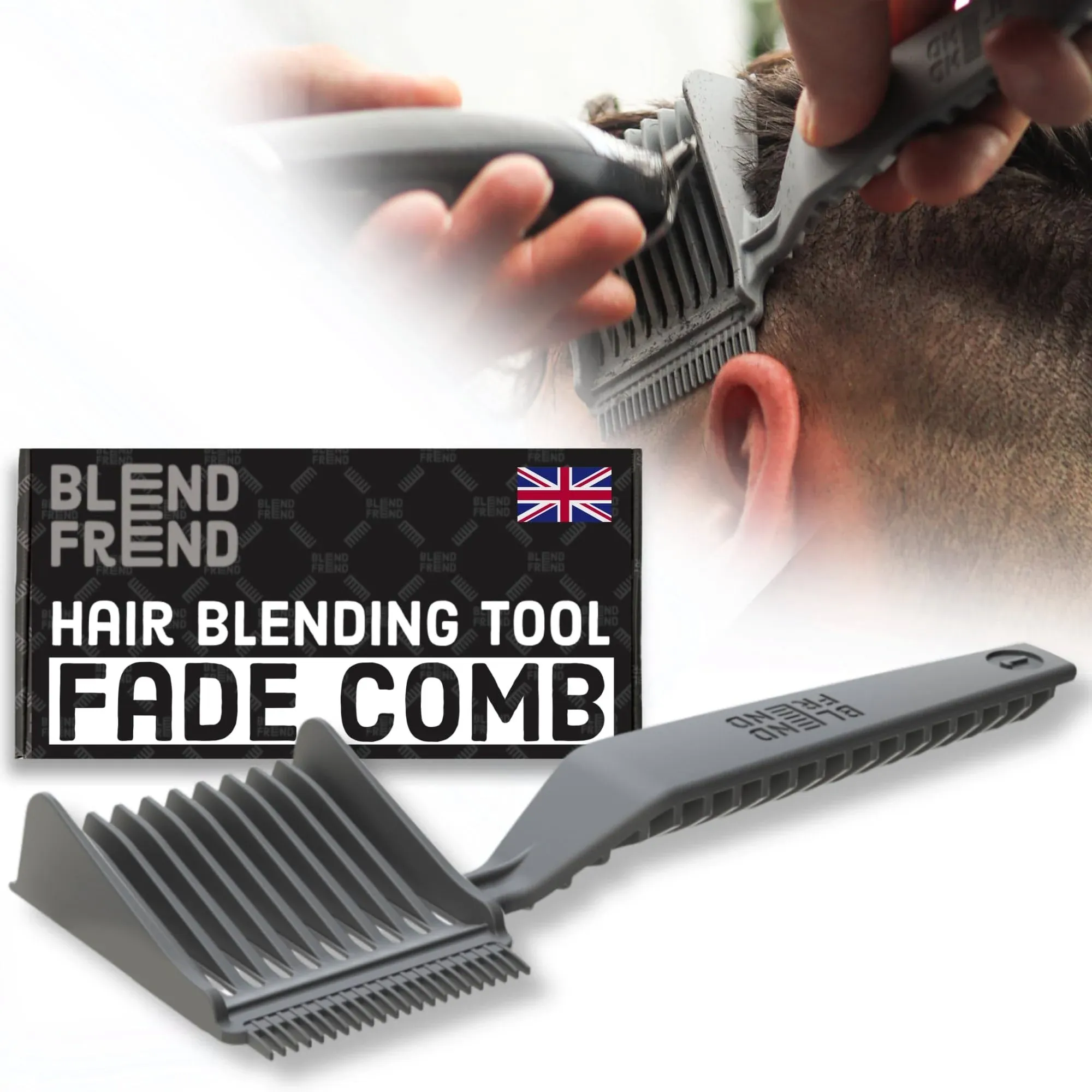 Blend Frend Original Grade 1(3mm) UK-Made Fade Comb Hair Blending Tool, Blend ...