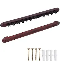 GSE Games & Sports Expert 2-Piece 6/8/12 Billiard Pool Cue Rack Wall Mounted Holders, Billiard Cue Sticks Wall Rack Set