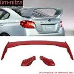 Fits 12-16 Subaru Impreza 15-21 WRX STI Style Trunk Spoiler Lip Painted #M7Y Red