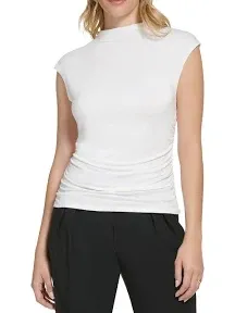 Calvin Klein Women's X-Fit Sleeveless Mock Neck Top