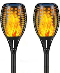 Solar Lights, 43&#034; Flickering Flames Torch Lights Outdoor Waterproof Landscape De