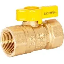  3/4 Inch Fip Straight Gas Ball Valve With 1/4-Turn Handle, Brass Plumbin