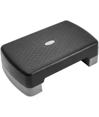 18.9&#034; Aerobic Exercise Step Platform with 2 Risers, Adjustable Height Workout St