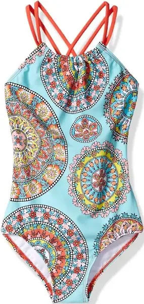 Kanu Surf Girls Beach Sport Halter One Piece Swimsuit