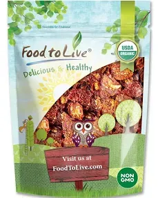 Food to Live Organic Sun-Dried Tomatoes, 8 Ounces Salted, Non-GMO, Kosher, Vegan, Unsulfured, Bulk