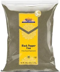 Rani Black Pepper Fine Powder 80 Mesh 3.5oz (100g) ~ All Natural | Vegan | Gluten Friendly | NON-GMO | Kosher | Product of Vietnam