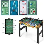 12-in-1 Combo Game Table Set with Foosball Air Hockey Pool Ping Pong Chess Bowling