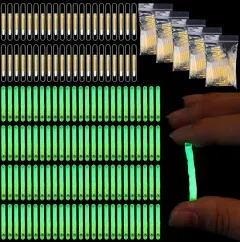 600 Pcs Fishing Glow Sticks Bulk for Bobbers 1.5 Inch Mini Glow Sticks Night