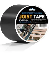 Amazing Works Joist Tape for Decking - Heavy Duty Joist Tape, 2 x 50' Waterproof & Weatherproof Deck Flashing Tape Protects The Top of The Joist, Beam from Moisture and Rot (2" x 50', 2 Pack)