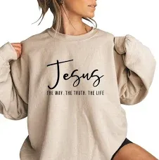 Jesus Sweatshirt, Christian Sweatshirt, Jesus the Way the Truth the Life Sweatshirt, Religious Sweatshirt, Religious Gift, Christian Gift - Etsy