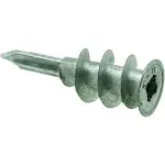 Zip-It Wall Anchors, #8, Zinc Construction, Heavy Duty Design, with Screws, Pack of 50 MP10711