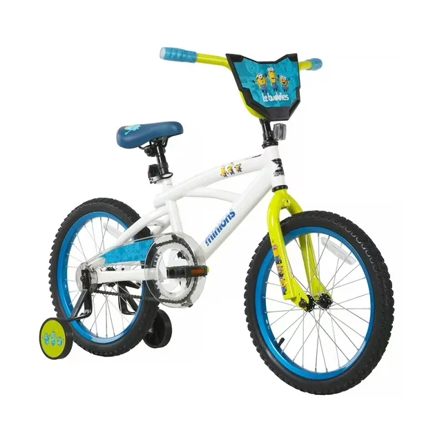 Dynacraft Kids' 18" Minions Bike with Adjustable Training Wheels