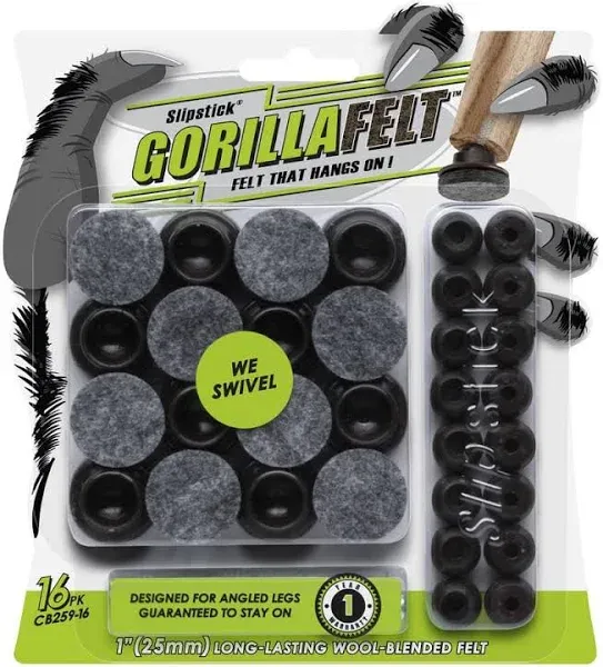 GorillaFelt Swivel Glide Felt Floor Protectors