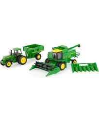 2022 ERTL 1:64 JOHN DEERE Harvest Set 7720 Combine 4555 Tractor &amp; 500 Grain Cart