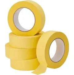 Lichamp 30-Pack Automotive Refinish Masking Tape Yellow 36mm x 55m, Cars Vehicles Auto Body Paint Tape, Automotive Painters Tape Bulk Set 1.4-inch x