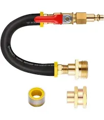 RV, Boat Winterizing Kit with Sprinkler Blowout Adapter &amp; Shut Off Valve 