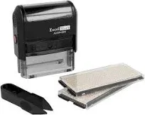 Two (2) ExcelMark Self-Inking Do It Yourself Stamps A2359-DIY Black Ink. #R14