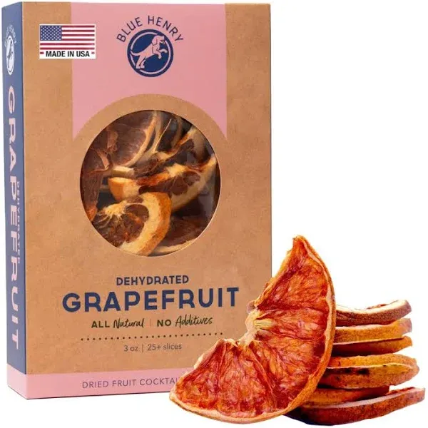 BlueHenry Dehydrated Grapefruit - 3 oz - 25+ slices - Natural Fruit