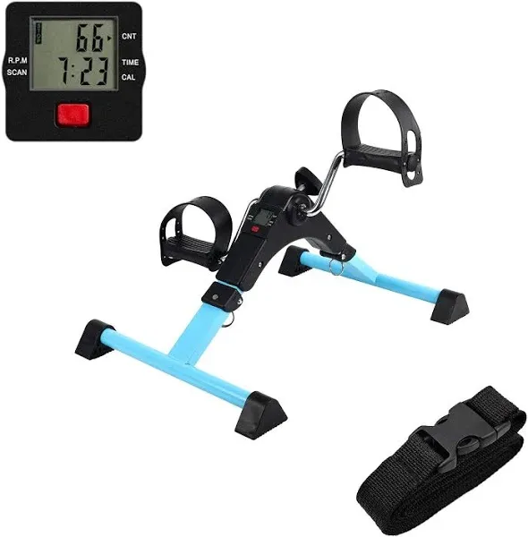 Folding Under Desk Bike Pedal Exerciser for Arm/Leg Medical Fitness Exercise ...