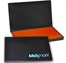 MaxMark Large Orange Stamp Pad - 4-1/4" by 7-1/4" - Premium Quality Felt Pad