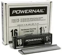 Powernail L150165 16-Gauge 1-1/2-Inch Length L-Cleat Flooring Nails (5000 ct)