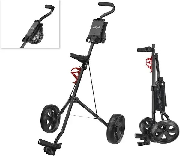 Caddytek Deluxe Golf Pull Cart, Black, One Sise