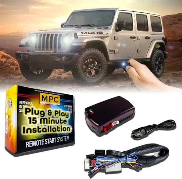 MPC Remote Start Kit For Jeep Wrangler 2007-2018 | 100% Plug N Play | Key-to-Start