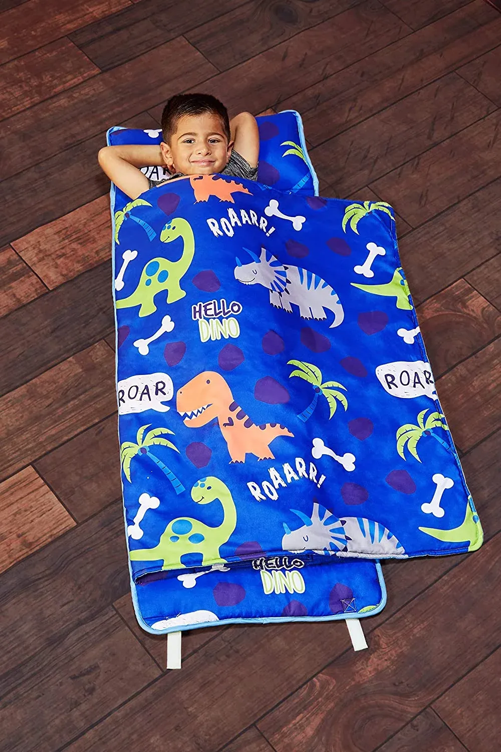  Nap Mat with Removable Pillow - Roarin&#039; Dinos - Carry Dinosaurs - Age 3 to 6