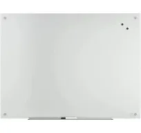 TRU RED Magnetic Tempered Glass Dry Erase Board White 4' x 3' (TR61196)