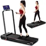 RHYTHM FUN Foldable Treadmill, 300 Lb Capacity Walking Pad 2.5HP Treadmill under