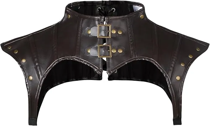 Steampunk Gothic Leather Costume Shoulder Jacket