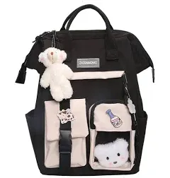 GGOOB Kawaii Backpack with Kawaii Pin and Accessories Backpack Cute Aesthetic Backpack Cute Kawaii Backpack for School