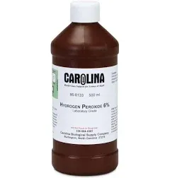 Carolina Biological Supply Company Hydrogen Peroxide 6% Laboratory Grade 500 mL