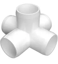 FORMUFIT 5-Way Furniture Grade PVC Cross Fitting