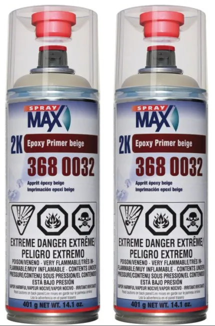 USC 2K Spray Max Epoxy Primer Paint Aerosol 3680032 (2 Pack)