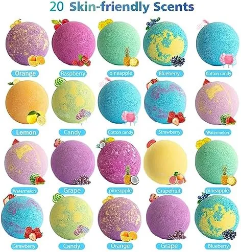 Bath Bombs for Kids with Surprise Inside for Girls Boys Toddlers, Multi-colored