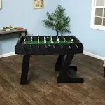 Sunnydaze 48-Inch Indoor Folding Foosball Table - Hollow Metal Rods - Space Saving Design