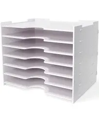 SONGWAY File Organizer for Desk - 7 Tier Wide Document Holder, Letter Mail Tray 