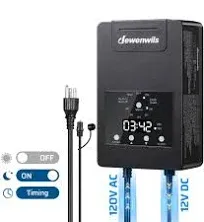 Dewenwils 120W Low Voltage Transformer with Photocell Sensor &amp; Timer HDLT03A