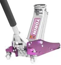 Torin AT815016LP Aluminum and Steel Racing Floor Jack: Quick 6-Pump Lift to 14-1/8", 3.8" Tray Diameter, 360° Swivel Casters, Ideal for Racing & Auto Garages, 1.5 Ton (3,000 lb) Capacity, Pink