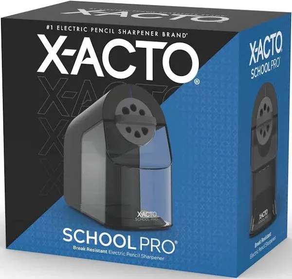 X-Acto School Pro Classroom Electric Pencil Sharpener Black/Gray 1670