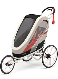 CYBEX ZENO 4-in-1 Multisport Trailer, Compact Fold, Smooth Ride Suspension and Air Filled Tires, Baby Trailer for 6 Months+