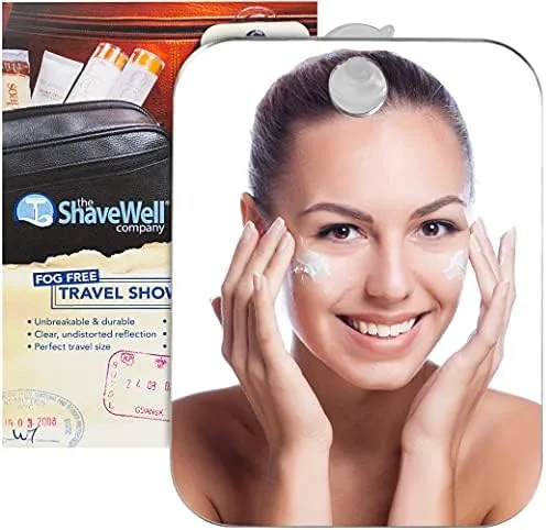 The Shave Well Company Fog Free Travel Shower Mirror