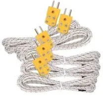 Szzijia 5Pcs 3M K Type Mini-Connector Thermocouple Temperature Probe Sensor