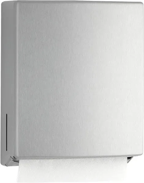 Bobrick B-4262 Paper Towel Dispenser, 4-7/8" Length, 13-1/4" Height, 10-13/16" Width, Stainless Steel