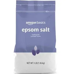 Amazon Basics Epsom Salt Soaking Aid, Lavender Scented, 3 Pound, 1-Pack...